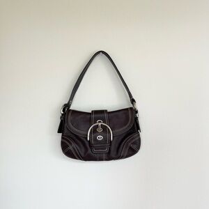 Authentic Soho Brown Leather Coach Bag